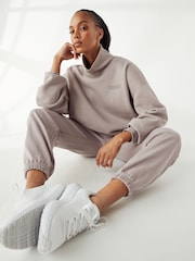 Under Armour Grey Grey Oversized Icon Fleece Mock Crew Sweatshirt - Image 2 of 7