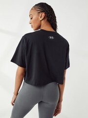 Under Armour Black Boxy Logo Crop T-Shirt - Image 3 of 7
