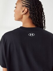 Under Armour Black Boxy Logo Crop T-Shirt - Image 5 of 7