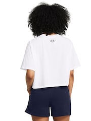 Under Armour White Boxy Logo Crop T-Shirt - Image 2 of 4