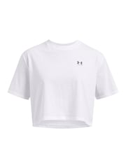 Under Armour White Boxy Logo Crop T-Shirt - Image 3 of 4