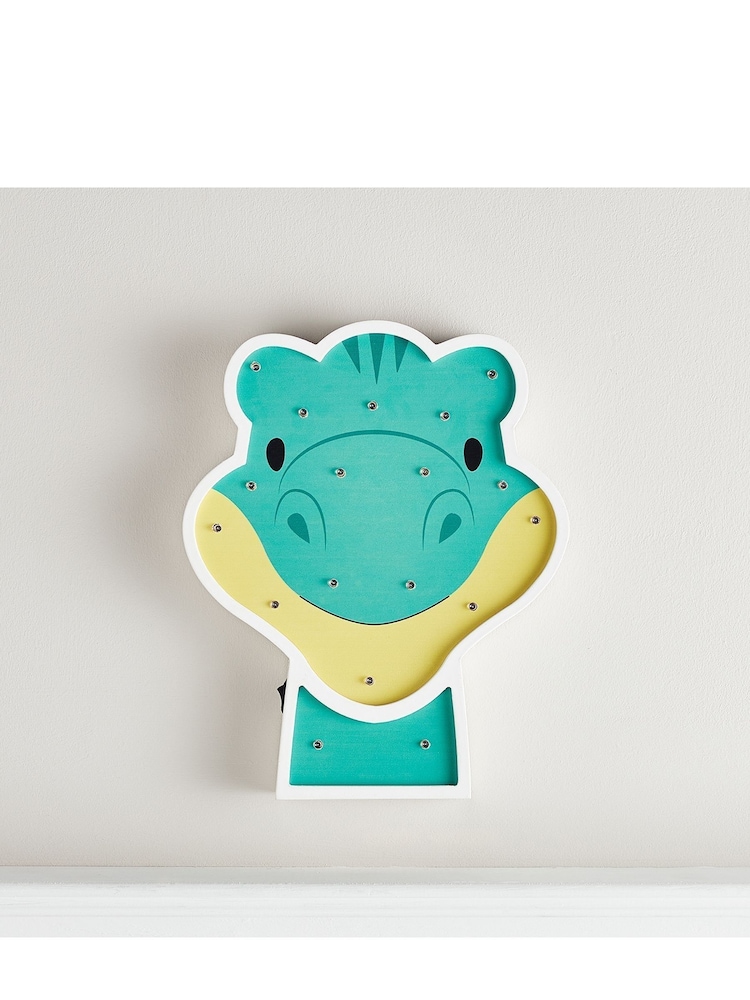Lights4fun Green Dinosaur Childrens Wall Light - Image 2 of 2