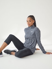 Under Armour Blue Dark Tech Twist 1/2 Zip Sweat Top - Image 2 of 6