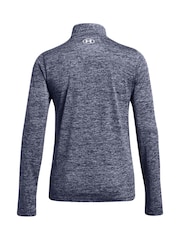 Under Armour Blue Dark Tech Twist 1/2 Zip Sweat Top - Image 6 of 6