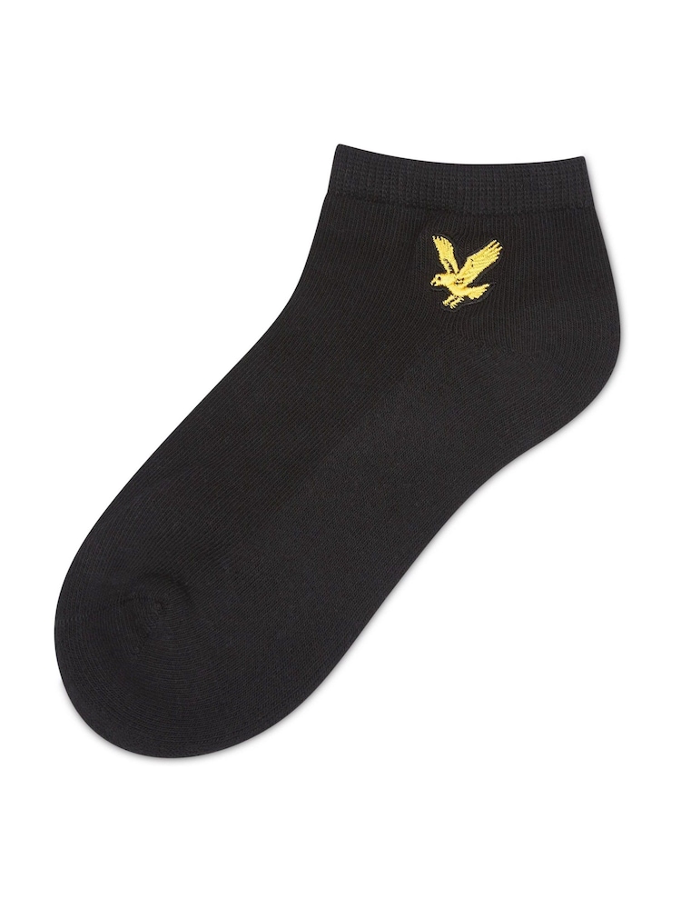 Lyle & Scott Black Gant Cotton Ankle Socks 3 Pack - Image 2 of 2