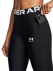 Under Armour Black HeatGear Rib Leggings - Image 4 of 4