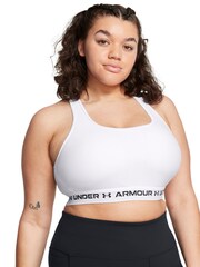 Under Armour White Crossback Mid Support Bra - Image 1 of 4