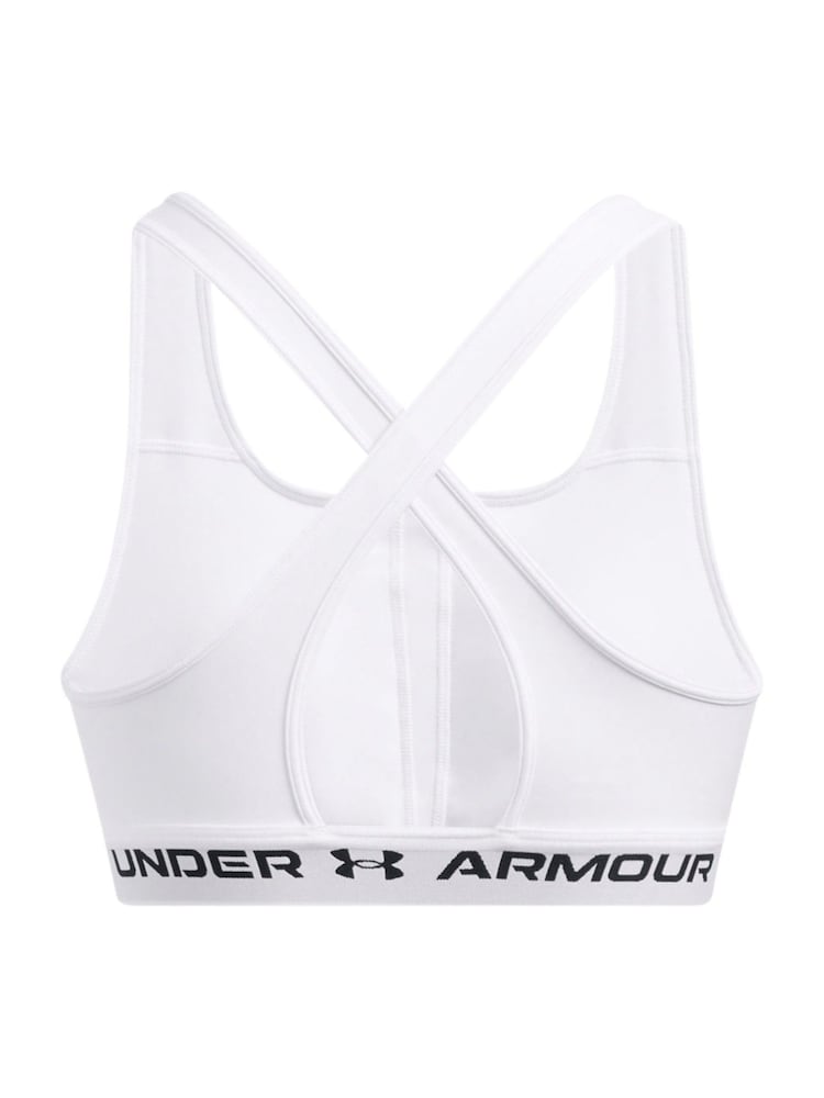 Under Armour White Crossback Mid Support Bra - Image 4 of 4 Under Armour White Crossback Mid Support Bra - Image 4 of 4