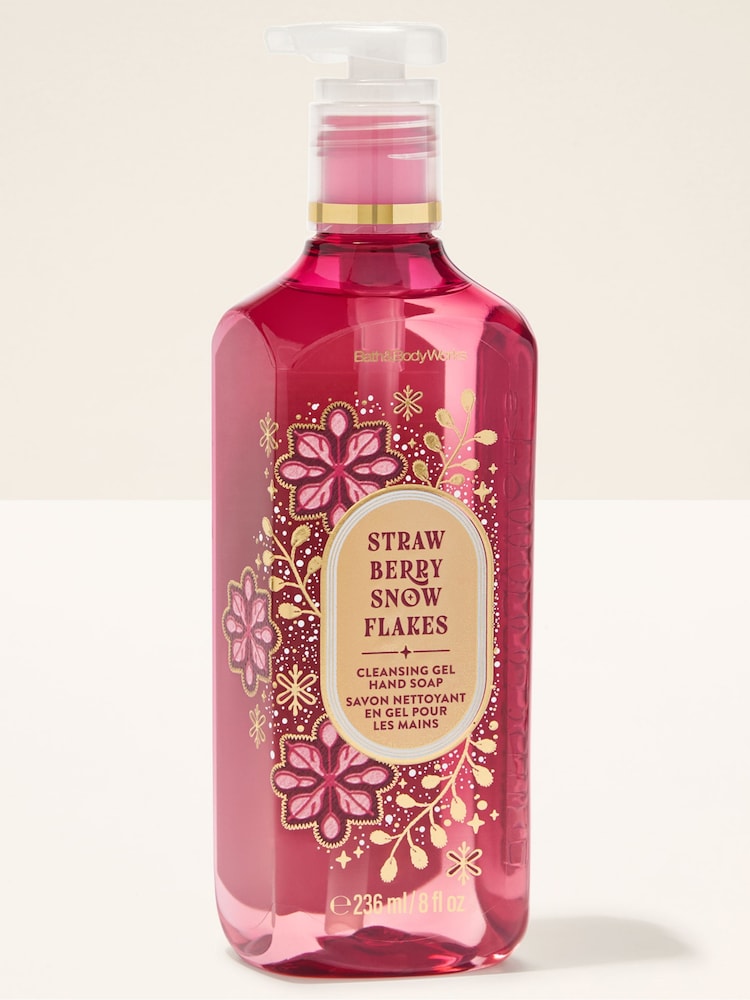 Bath & Body Works Strawberry Snowflakes Cleansing Gel Hand Soap 236ml - Image 1 of 2 Bath & Body Works Strawberry Snowflakes Cleansing Gel Hand Soap 236ml - Image 1 of 2