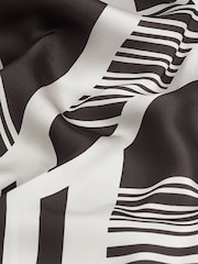 Monochrome Print Tie Neck Long Sleeve Blouse - Image 7 of 7