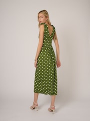 Nobodys Child Green Addison Midi Dress - Image 3 of 5
