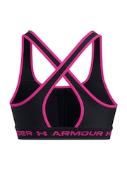 Under Armour Dark Black Crossback Mid Support Bra - Image 9 of 9