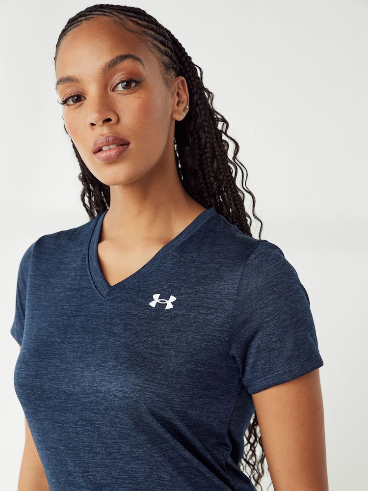 Under Armour Blue Chrome Tech V-Neck T-Shirt - Image 2 of 3