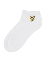 Lyle & Scott White Gant Cotton Ankle Socks 3 Pack - Image 2 of 2
