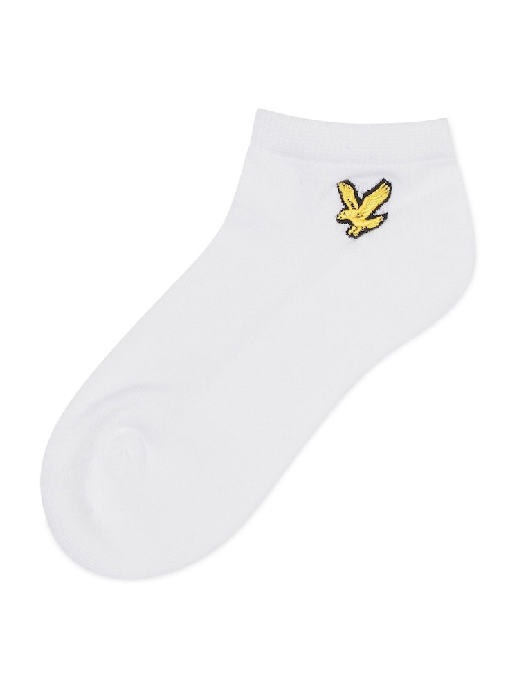 Lyle & Scott White Gant Cotton Ankle Socks 3 Pack - Image 2 of 2