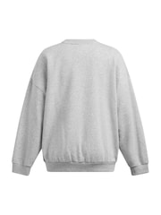 Under Armour Grey Oversized Rival Fleece Crew Sweatshirt - Image 6 of 6