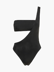 Calvin Klein Core Neo Archive One Shoulder Black One Piece Swimsuit - Image 1 of 1