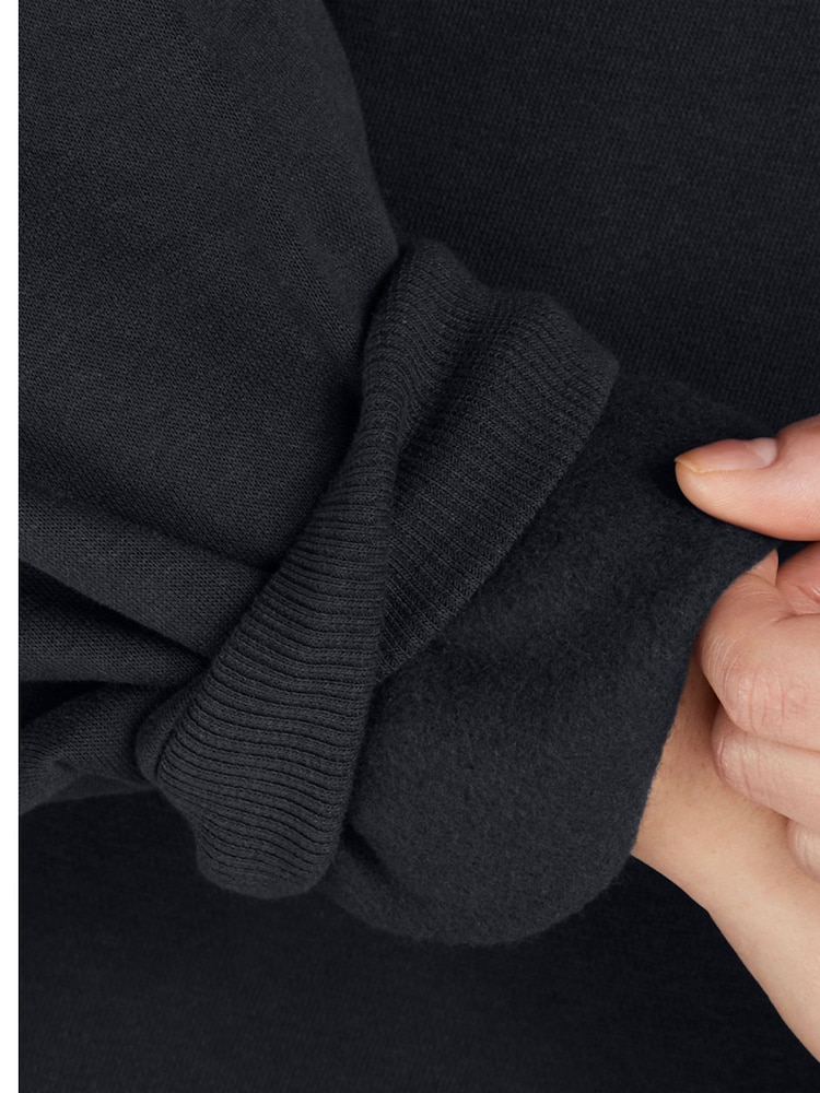 Under Armour Black Oversized Rival Fleece Crew Sweatshirt - Image 3 of 5
