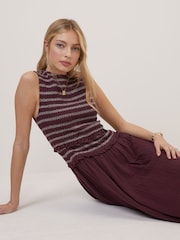 Nobodys Child Purple Ingrid Midi Dress - Image 3 of 5