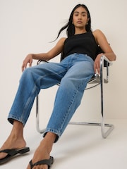 Nobodys Child Blue Putney Barrel Blue - Reg Mid Wash Trousers - Image 3 of 5