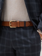 Tan Brown Casual Leather Belt - Image 1 of 4