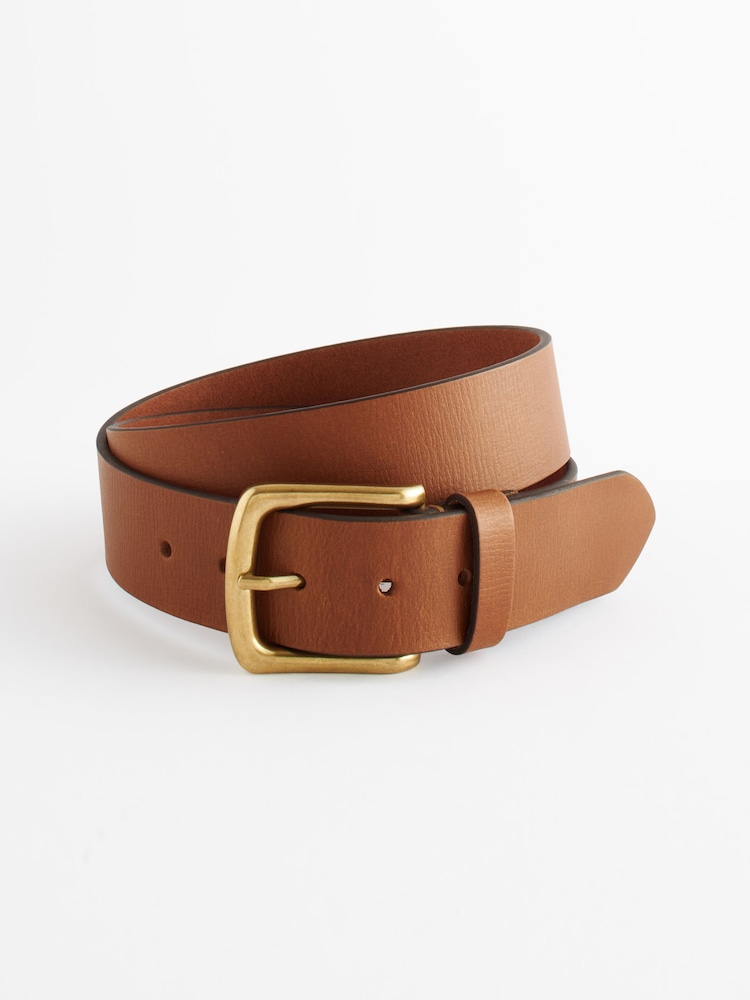 Tan Brown Casual Leather Belt - Image 2 of 4