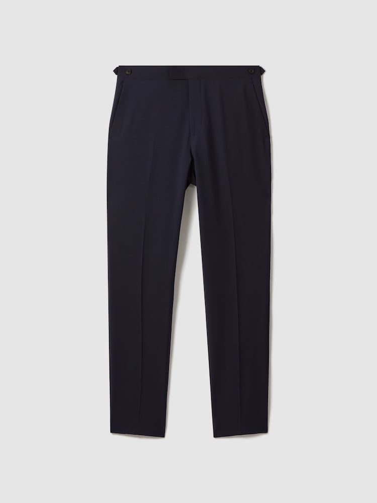 Reiss Navy Hope Slim-Fit Wool-Blend Suit Trousers - Image 2 of 7