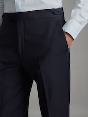 Reiss Navy Hope Slim-Fit Wool-Blend Suit Trousers - Image 4 of 7