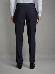Reiss Navy Hope Slim-Fit Wool-Blend Suit Trousers - Image 5 of 7