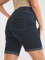 Simply Be Indigo Blue 24/7 Knee Shorts - Image 2 of 4