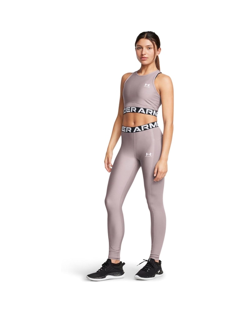 Under Armour Grey HeatGear Rib Leggings - Image 4 of 4
