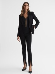 Reiss Black/Camel Jessy Sleeveless V-Neck Vest - Image 5 of 5