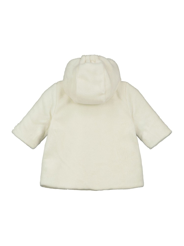Emile Et Rose Deep Pile Fleece Ivory Jacket with 3D Teddy & Hood - Image 3 of 3