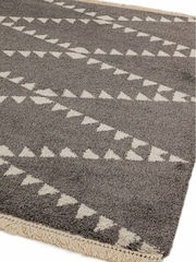 Asiatic Rugs Charcoal Grey Rocco Flags Ultra Soft Rug - Image 2 of 4
