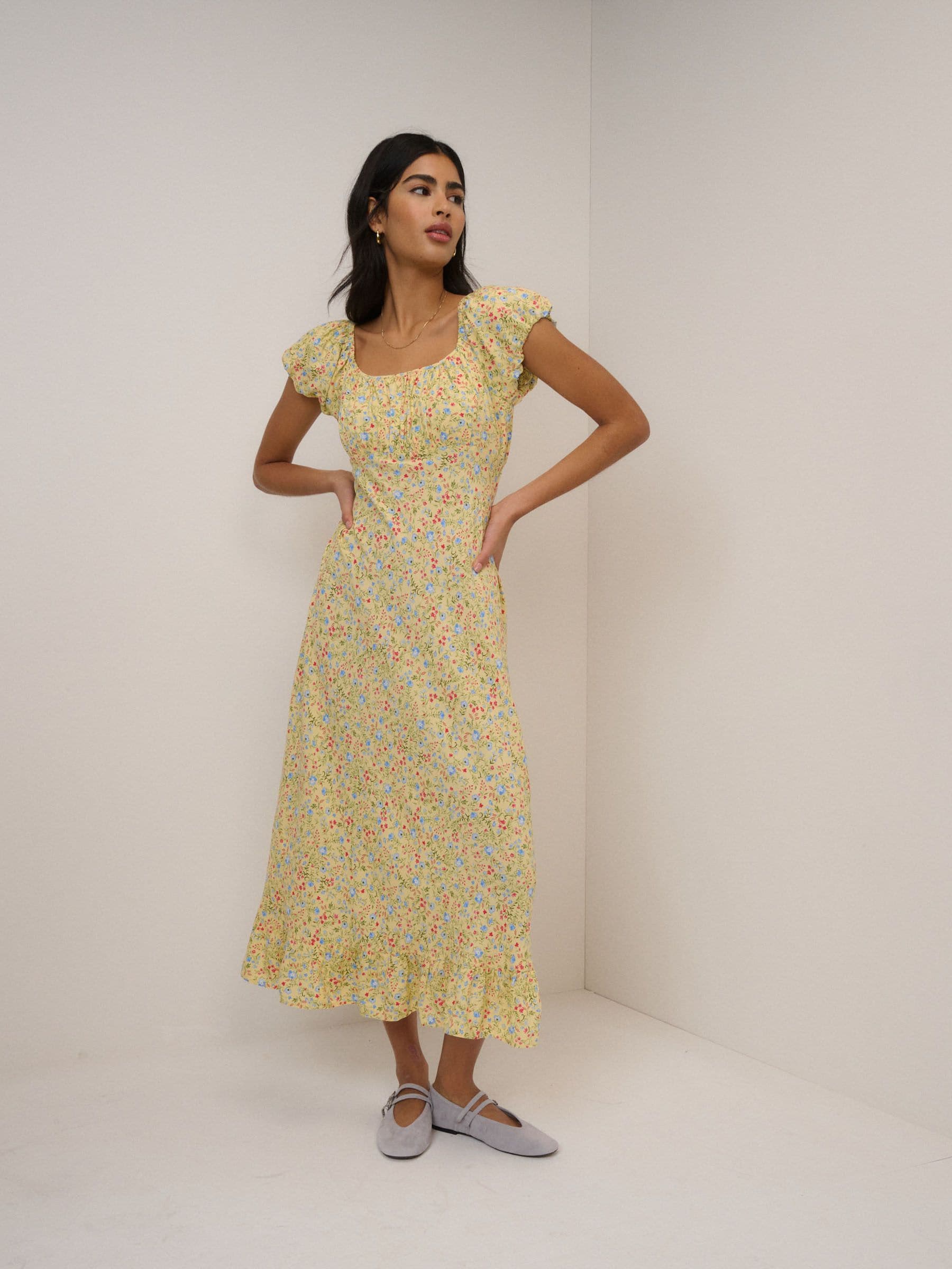 Nobodys Child NC Jemima Midi Dress - Yellow - Size 18 (2XL) - Image 2