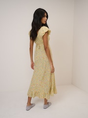 Nobodys Child Yellow Jemima Midi Dress - Image 2 of 5