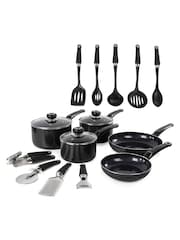 Morphy Richards 5 Piece Black Pan Set - Image 1 of 1