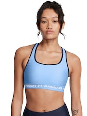 Under Armour Blue Crossback Mid Support Bra - Image 1 of 10