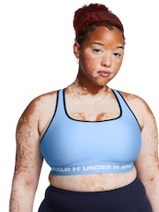 Under Armour Blue Crossback Mid Support Bra - Image 4 of 10