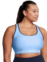 Under Armour Blue Crossback Mid Support Bra - Image 6 of 10