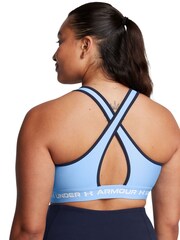 Under Armour Blue Crossback Mid Support Bra - Image 7 of 10