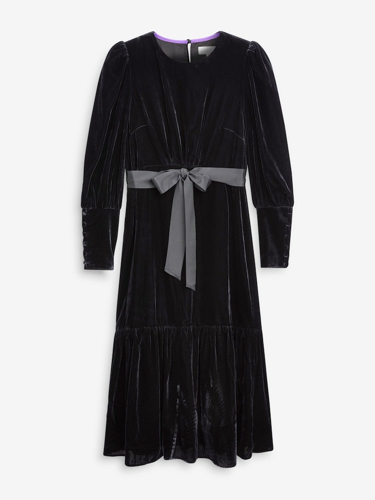 Aspiga Esmee Black Velvet Dress - Image 10 of 10