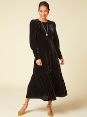 Aspiga Esmee Black Velvet Dress - Image 3 of 10