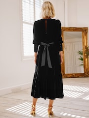 Aspiga Esmee Black Velvet Dress - Image 4 of 10
