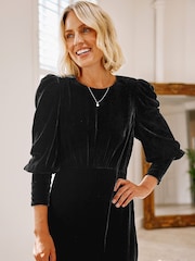 Aspiga Esmee Black Velvet Dress - Image 5 of 10