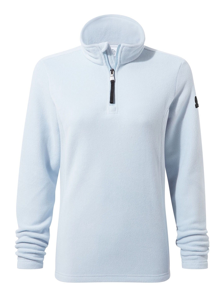 Tog 24 Sky Blue Revive Fleece Zip Neck Jumper - Image 5 of 5