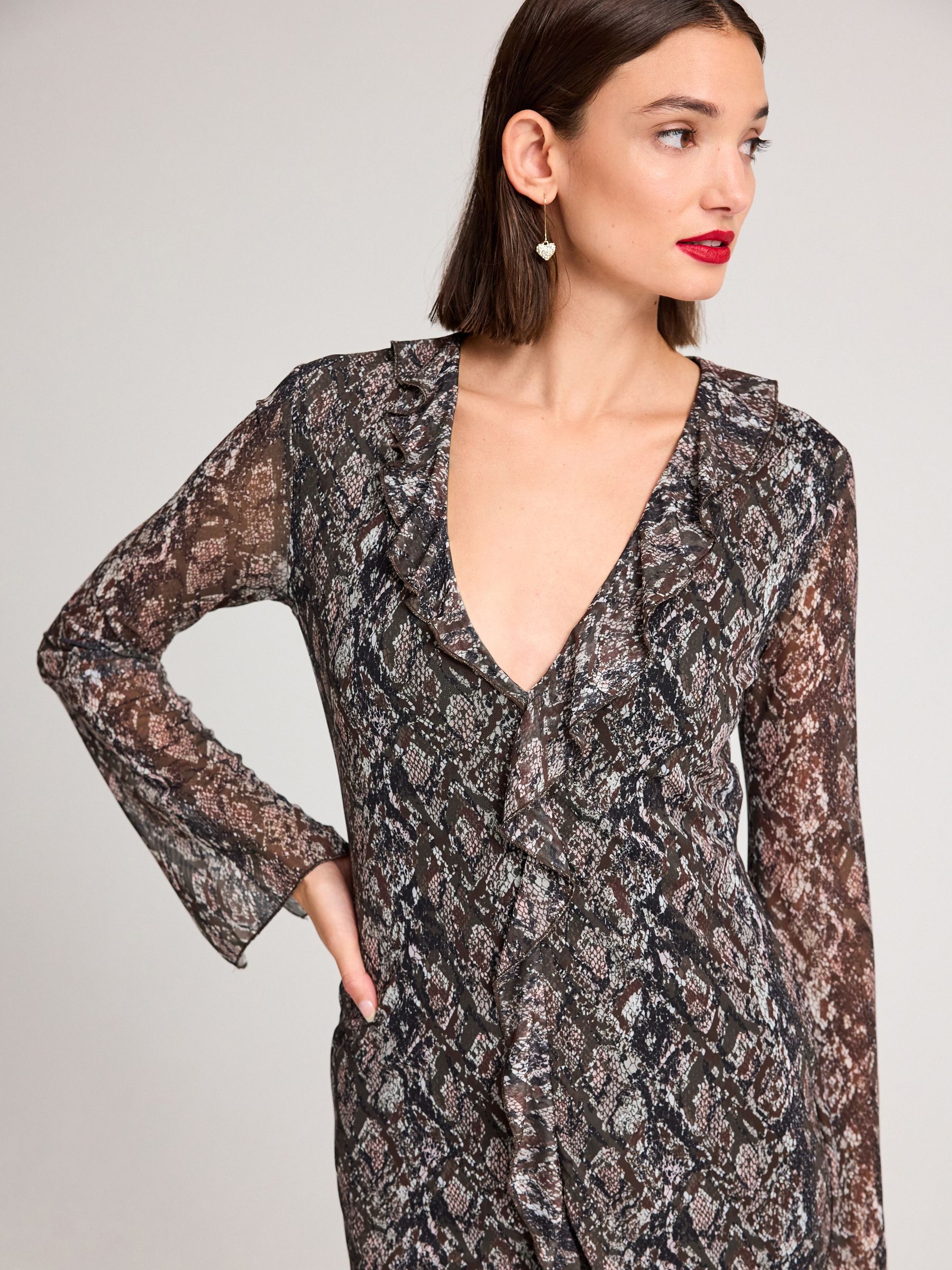 Snake ruffle dress 2025