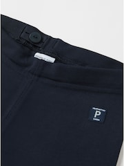 Polarn O. Pyret Blue Organic Cotton Leggings - Image 2 of 2