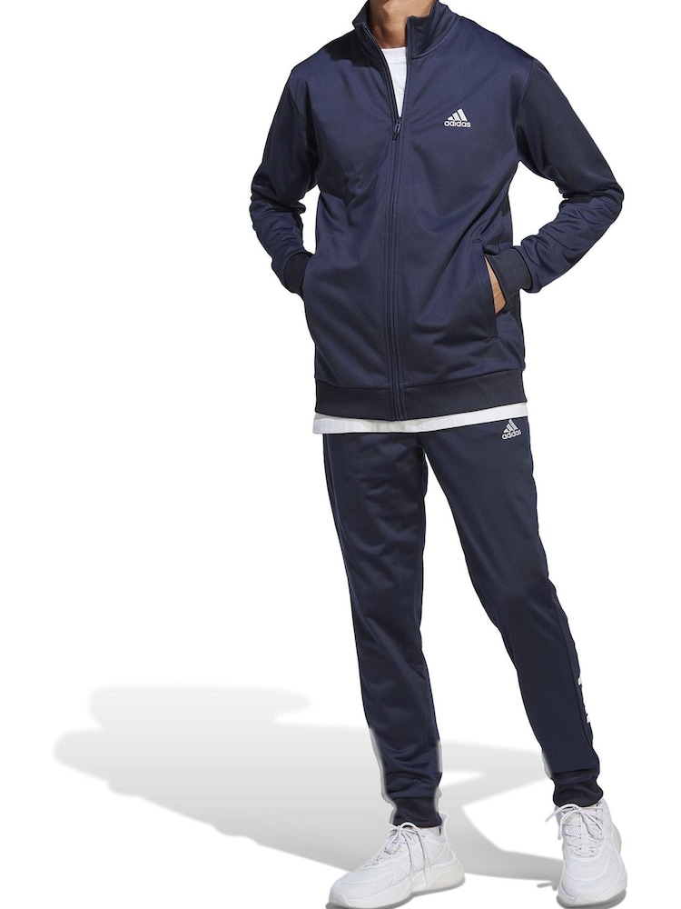 adidas Blue Sportswear Linear Logo Tricot Tracksuit - Image 4 of 8