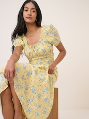 Nobodys Child Yellow Ariel Midi Dress - Image 3 of 5